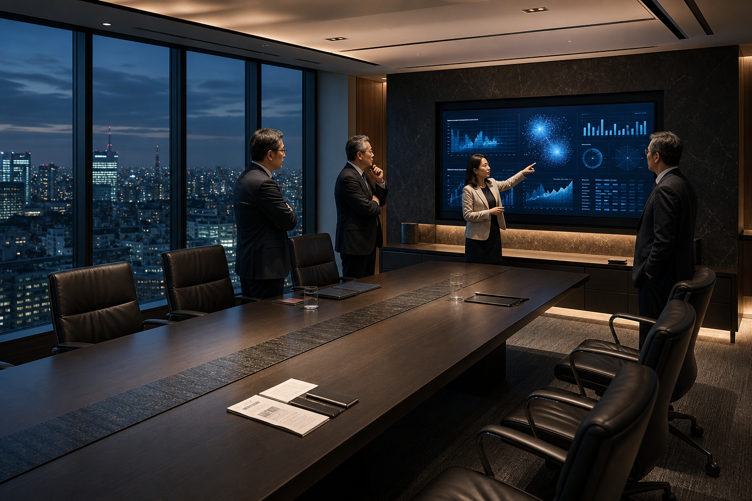 AIを使って売上予測と対策を検討する管理職